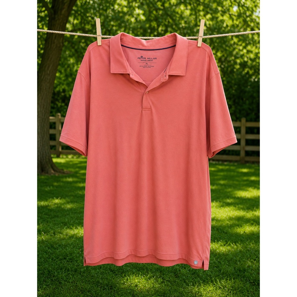 PETER MILLAR Seaside Polo‎ Shirt Men's XL Performance Stretch Golf Casual